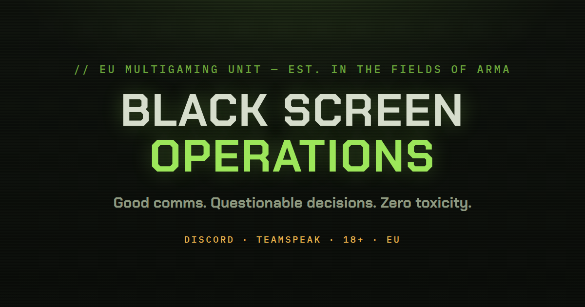 Preview of Option 1: dark military terminal design with green and amber accents